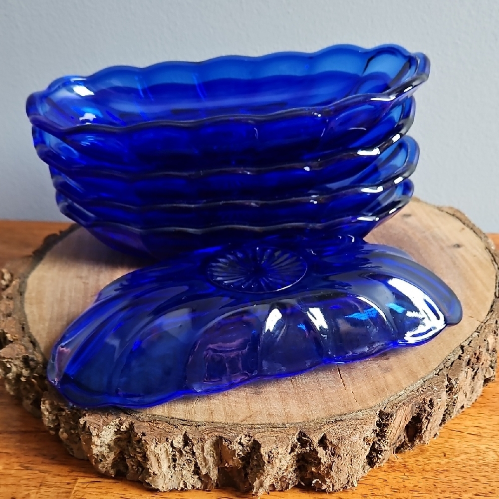 Elegant Blue Glass Bowl